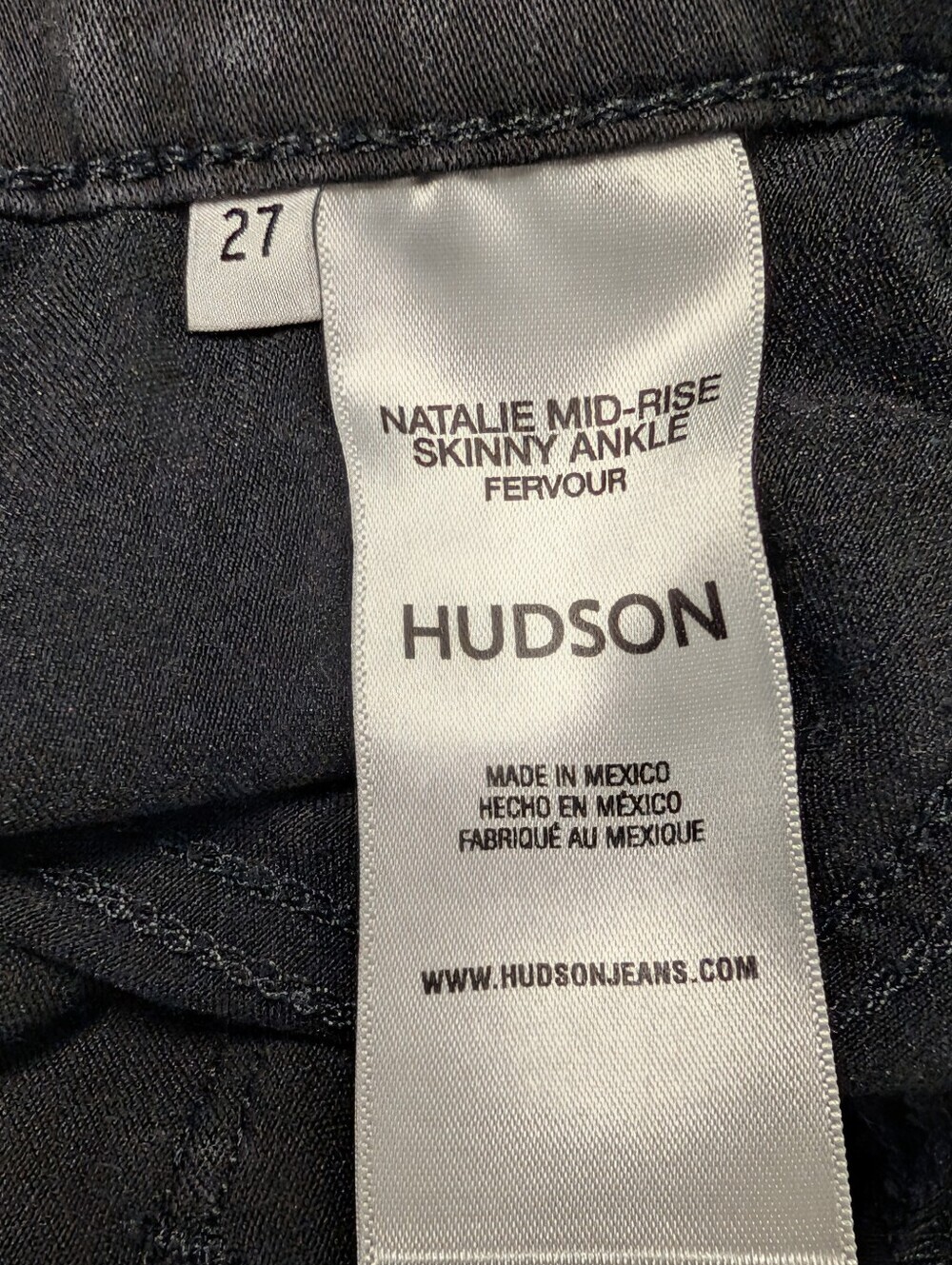 Hudson Jeans Natalie Mid Rise Skinny Black Ankle Pants Women’s 27 - Picture 9 of 10
